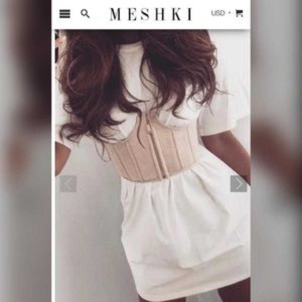 Meshki Faux Leather Zip Up Lace Up Corset - Picture 2 of 13